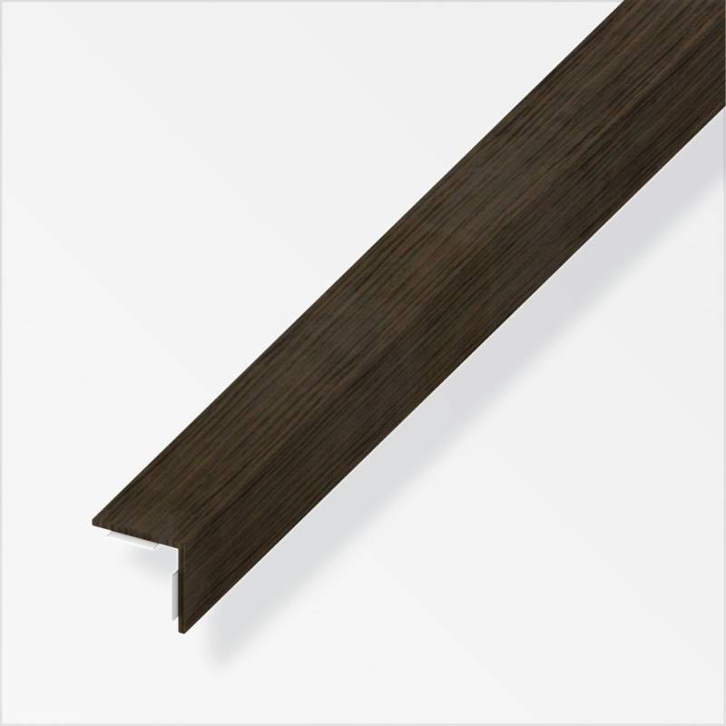 alfer Winkel 2.5 m, 20 x 20 mm PVC (Kunststoff) glatt wenge von ALFER