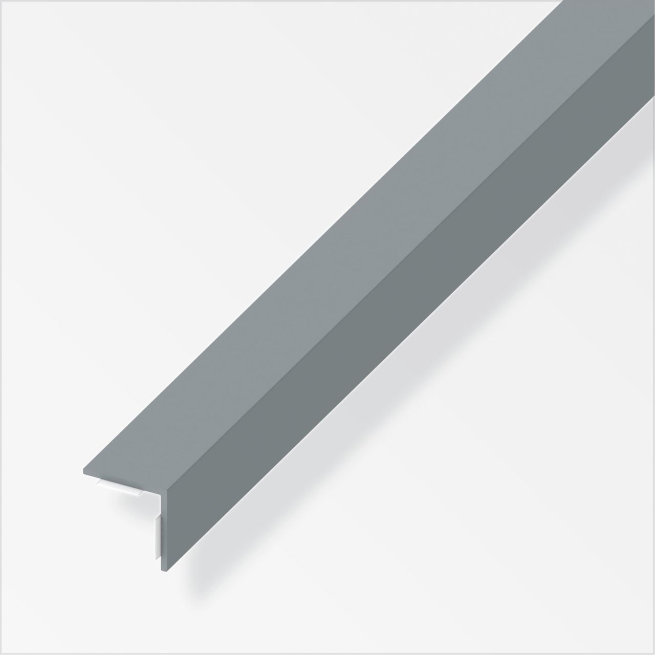 alfer Winkel 2.5 m, 20 x 20 mm PVC (Kunststoff) glatt grau von ALFER