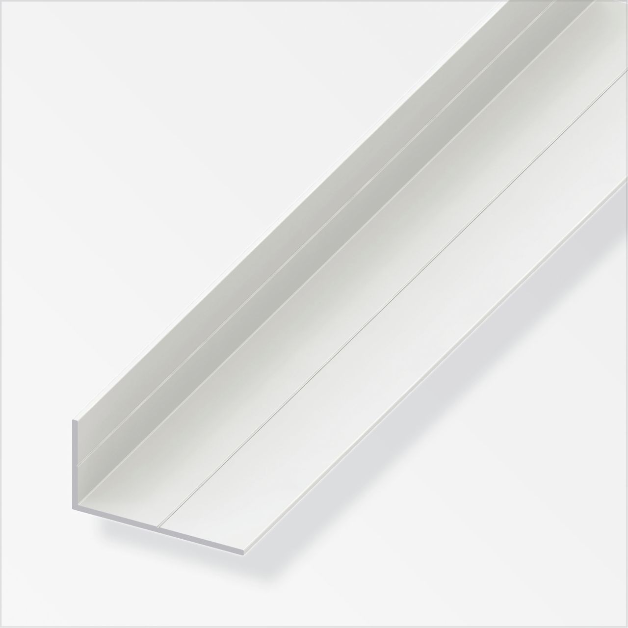 alfer Winkel 2.5 m, 29.5 x 53.6 x 2.4 mm PVC (Kunststoff) glatt weiss von ALFER