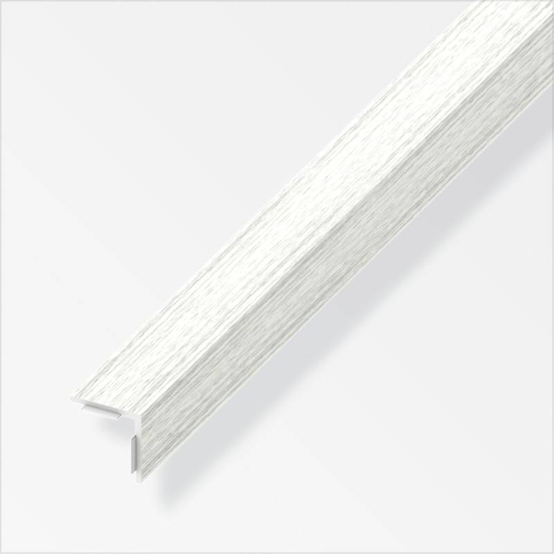 alfer Winkel 2.5 m, 30 x 30 mm PVC (Kunststoff) glatt woodweiss von ALFER