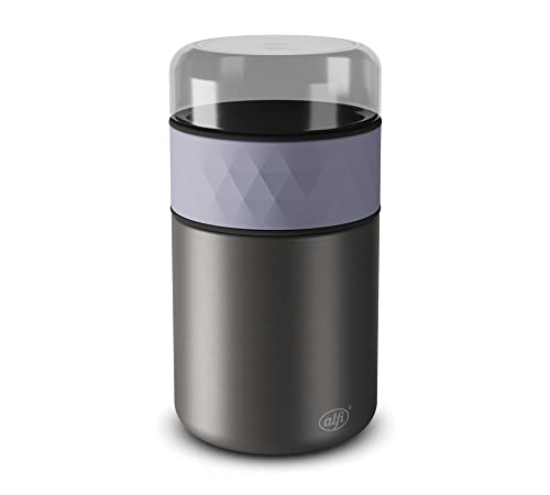 alfi ENDLESS FOOD MUG 500ml, lavender, Thermobehälter für Essen Edelstahl mit Snackpot, 3-teilig, Isolierbehälter auslaufsicher, hält 5 Std. warm, 10 Std. kalt, spülmaschinenfest von alfi