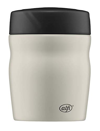 alfi Thermobehälter für Essen Lunchpot foodMug, Edelstahl beige 350ml, kleines Speisegefäß für Essen, Suppen oder Müsli unterwegs, dicht, 0637.294.035, BPA-Frei, 6 Stunden heiß, 12 Stunden kalt von alfi