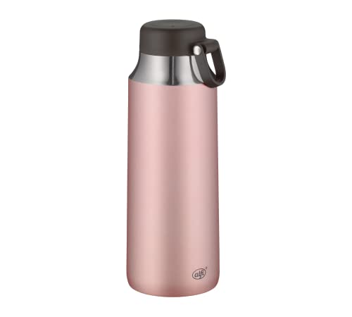 alfi CITY TEA BOTTLE 900ml, rose, Edelstahl-Thermoflasche mit Trageschlaufe, robuste Thermoflasche auslaufsicher, Teeflasche, große Öffnung, hält 12 Stunden warm, absolut dicht, spülmaschinenfest von alfi