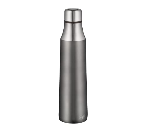 afi CITY BOTTLE 700ml, cool grey, Edelstahl-Trinkflasche ohne Plastik, robuste Thermoflasche auslaufsicher, hält 16 Stunden kalt, absolut dicht, Flasche für Kohlensäure, spülmaschinenfest, BPA-frei von alfi