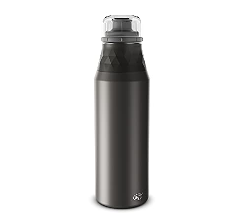alfi Endless Trinkflasche, Schwarz, 0,9 Liter, Edelstahl von alfi