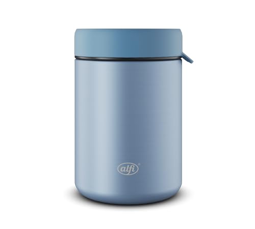alfi ISO FOOD MUG 350ml, Blau matt, Edelstahl Thermobehälter für Essen, Isolierbehälter für Suppen, Salat, Müsli to go, hält 5 Stunden warm, 10 Stunden kalt, spülmaschinenfest, BPA-frei von alfi