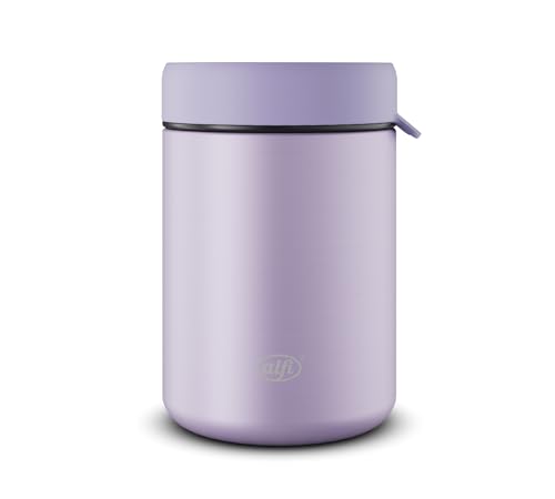 alfi ISO FOOD MUG 350ml, lila pastell, Edelstahl Thermobehälter für Essen, Isolierbehälter für Suppen, Salat, Müsli to go, hält 5 Stunden warm, 10 Stunden kalt, spülmaschinenfest, BPA-frei von alfi