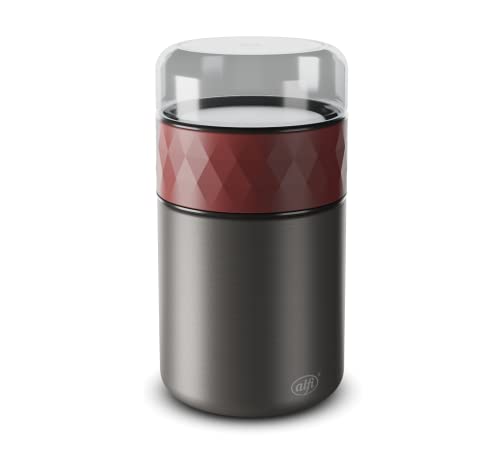 alfi ENDLESS FOOD MUG 500ml, med. red, Thermobehälter für Essen Edelstahl mit Snackpot, 3-teilig, Isolierbehälter auslaufsicher, hält 5 Std. warm, 10 Std. kalt, spülmaschinenfest, BPA-frei von alfi