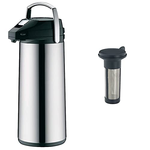 alfi Thermoskanne, Getränkespender groß, alfiDur Glaseinsatz, 3L & Teesieb Edelstahl für Teekanne, Aroma compact Teesieb für Thermoskanne oder Tasse, Teefilter 0097.000.000, 9 x 9 x 14,5 cm alfi Thermoskanne, Getränkespender groß, alfiDur Glaseinsatz, 3L & Teesieb Edelstahl für Teekanne, Aroma compact Teesieb für Thermoskanne oder Tasse, Teefilter 0097.000.000, 9 x 9 x 14,5 cm von alfi
