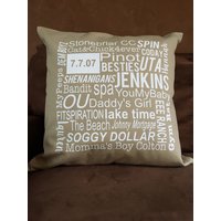 Personalisiertes Familienkissen | Familie Wort Wolke Kissen Familientreffen Familien Dekor Ideen von alidesignsSB