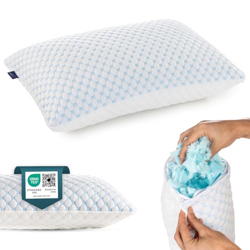 Alkamto Verstellbares Gelkissen – 73x48cm Kühlendes Memory Foam Kopfkissen mit Doppelseitigem Ice Silk & Viskose Bezug – Ideal für Rücken-, Bauch- und Seitenschläfer – Queen Size für erholsamen Schlaf Alkamto Verstellbares Gelkissen – 73x48cm Kühlendes Memory Foam Kopfkissen mit Doppelseitigem Ice Silk & Viskose Bezug – Ideal für Rücken-, Bauch- und Seitenschläfer – Queen Size für erholsamen Schlaf von alkamto