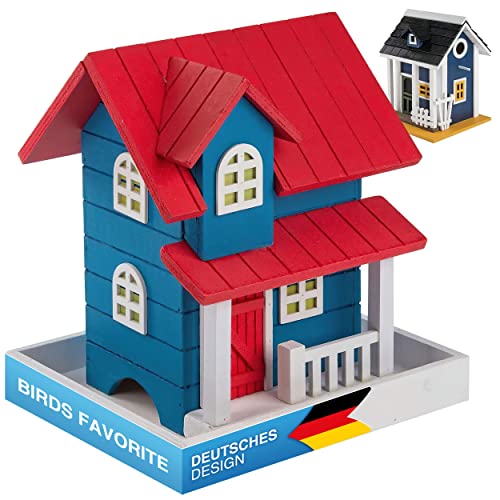 all Pets United® Vogelhaus Vogel-Futterhaus aus Echtholz Futterstelle für Vögel zum aufhängen im Garten (Vogelfutterhaus) von all Pets United
