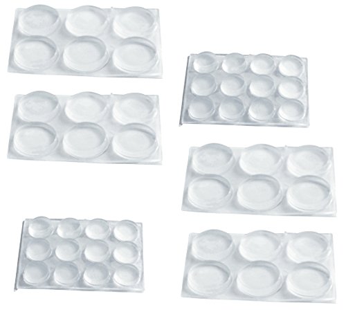 Möbel Anschlagdämpfer Rund Elastikpuffer Transparent Möbelpuffer selbstklebend Schutzpuffer (92 Stück, PVC) von all-around24