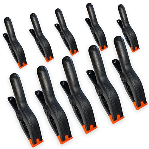 all-around24 Federzwingen Klemmzwingen Federklemmen 12 Stück Set Leimzwingen Federzwinge Spannklemmen Klemme Spanner Groß Extra Stark ein-hand spannbacken Federklemme (12 Stück 160mm) von all-around24