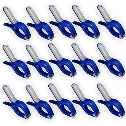 all-around24 Federzwingen Klemmzwingen Federklemmen Set Leimzwingen Federzwinge Spannklemmen Klemme Spanner Groß Extra Stark ein-hand spannbacken Federklemme (15 Stück 80mm) von all-around24