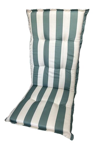 All4All Auflage für Hochlehner Stuhlauflage Gartenstuhlauflage Kissen Sitzpolster Rückenkissen Gartenmöbel (Grün) von All4All