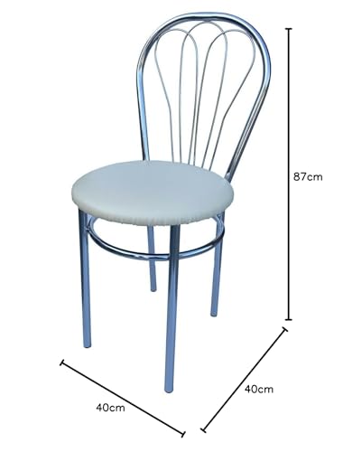 All4All Stuhl Venus Küchenstuhl aus Metal Chrom Bistrostuhl Esszimmer Wohnzimmer Esszimmerstuhl Wohnzimmerstuhl (AL13 GRÜN) von All4All