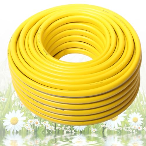 Gartenschlauch Schlauch 1 Zoll 20m 30m 50m Grün Gelb Wasserschlauch Varianten (20m Gelb) von all4you