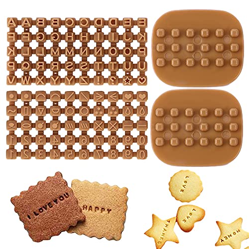 Packung mit 100 Briefe Nummer Buchstaben Ausstechformen Set Stempelpresse Keks Fondant Dekorieren Backwerkzeuge von alladaga