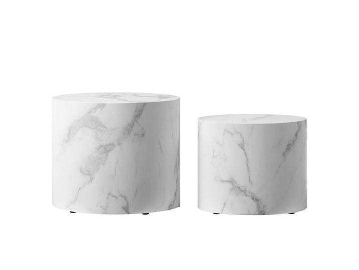 Couchtisch 2er Set, oval, in Marmoroptik von Salesfever - Wohnzimmertisch, Sofatisch von allaround