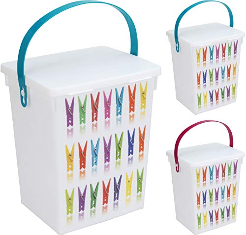 allaroundprofi24 Wäscheklammerbox Klammerbox Waschpulverbox Waschmittelbox Vorratsdose + 1 gratis Microfasertuch -VANI- 30 x 30 cm Kunststoff 5 l Waschmitteldose Waschmittelbehälter allaroundprofi24 Wäscheklammerbox Klammerbox Waschpulverbox Waschmittelbox Vorratsdose + 1 gratis Microfasertuch -VANI- 30 x 30 cm Kunststoff 5 l Waschmitteldose Waschmittelbehälter von allaroundprofi24