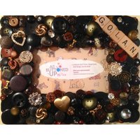 Reserviert ~ Custom Only Doggie Button Frame Geschenk Für Hundeliebhaber Haustierliebhaber Personalisiertes 4x6 Foto von allbuttonedupbytina