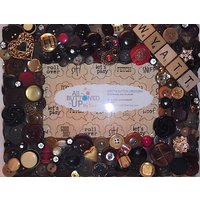 Reserviert ~ Custom Only Doggie Button Frame Personalisierter Rahmen Für Haustierliebhaber Boho Art 4x6 Foto von allbuttonedupbytina