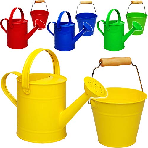 2 TLG. Set: Kleiner - Eimer + Gießkanne - Metall - bunter Farb-Mix - 1,5 Liter - Blech Kindereimer Blecheimer/Metalleimer Sandeimer/Kindereimer Garteneime.. 2 TLG. Set: Kleiner - Eimer + Gießkanne - Metall - bunter Farb-Mix - 1,5 Liter - Blech Kindereimer Blecheimer/Metalleimer Sandeimer/Kindereimer Garteneime.. von alles-meine.de GmbH