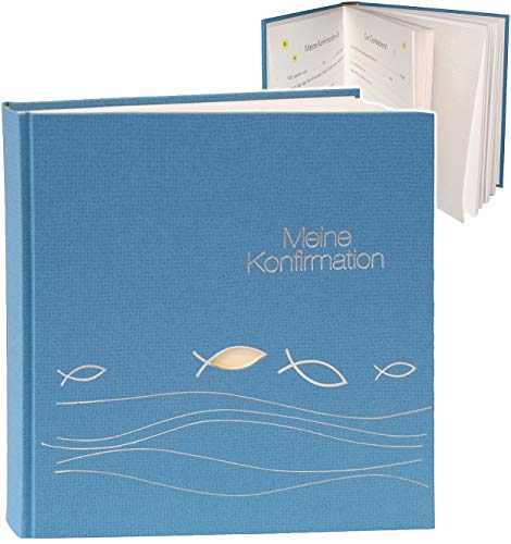 Fotoalbum/Konfirmationsalbum - " meine Konfirmation " - Gebunden zum Einkleben - für bis zu 180 Bilder - blanko - Fotobuch/Photoalbum/Album - für Kinder.. von alles-meine.de GmbH