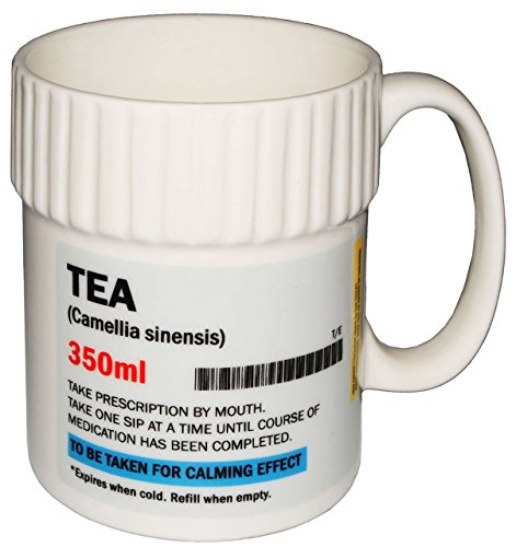Kaffeebecher/Teetasse - Henkeltasse - " Tea/Tee - Tabletten - Camellia Sinensis " - Tasse aus Porzellan/Keramik - 400 ml - Trinktasse mit Henkel - Scher.. von alles-meine.de GmbH