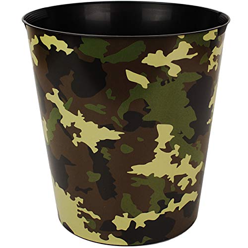 Papierkorb/Behälter - Camouflage - Militär & Armee Muster - 10 Liter - wasserdicht - aus Kunststoff - Ø 28 cm - großer Mülleimer/Eimer - Abfalleimer - Auf.. von alles-meine.de GmbH