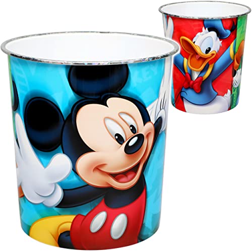 Papierkorb/Behälter Disney - Mickey Mouse aus Kunststoff - wasserdicht - Ø 21 cm - Spielzeugkorb/Popcornschüssel/großer Mülleimer Eimer - auch als B.. von alles-meine.de GmbH