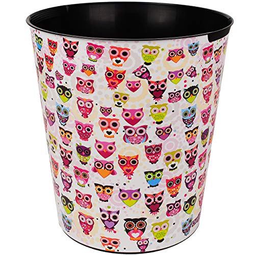 Papierkorb/Behälter - lustige Eulen - 10 Liter - wasserdicht - aus Kunststoff - Ø 28 cm - großer Mülleimer/Eimer - Abfalleimer - Aufbewahrungsbox - Abfall.. von alles-meine.de GmbH