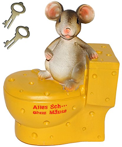 Spardose - Alles Schei... ohne Mäuse - mit Schlüssel und Schloss - stabile Sparbüchse aus Kunstharz/Polyresin - Sparschwein - für Kinder & Erwachsene / .. von alles-meine.de GmbH
