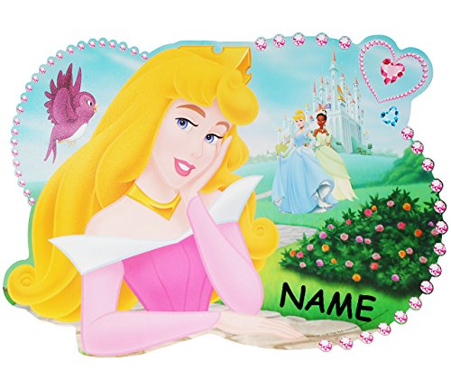 Unterlage - Disney Princess/Prinzessin - Aurora & Märchenschloß - incl. Name - 44 cm * 31 cm - Tischunterlage/Platzset & Tischset - abwischbar - Platz.. von alles-meine.de GmbH