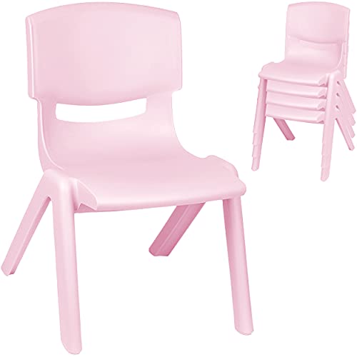 alles-meine.de GmbH 2 Stück - Kinderstühle/Stühle Farbe wählbar rosa/rosé - Pastell - Plastik - bis 100 kg belastbar/kippsicher - für INNEN & AUßEN - 0-99 Jahre - sta.. von alles-meine.de GmbH
