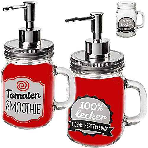 alles-meine.de GmbH 2 TLG. Set: Ketchup & Senf - Spender mit Pumpe lustiger Spruch 420 ml - für Sauce/Saucenspender - Ketchupglas groß - Flasche Ketschupspender Pumpspender.. von alles-meine.de GmbH