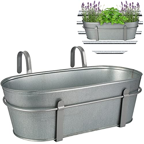 alles-meine.de GmbH 3 Stück Hänge - Töpfe/Blumentöpfe/Balkonkästen Farbwahl Ø 50 cm - mit Haken - Metall - metallic grau/anthrazit - oval - länglich - Hängend - Aufhä.. alles-meine.de GmbH 3 Stück Hänge - Töpfe/Blumentöpfe/Balkonkästen Farbwahl Ø 50 cm - mit Haken - Metall - metallic grau/anthrazit - oval - länglich - Hängend - Aufhä.. von alles-meine.de GmbH