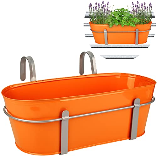 alles-meine.de GmbH 5 Stück Hänge - Töpfe/Blumentöpfe/Balkonkästen Farbwahl Ø 50 cm - mit Haken - Metall - orange - oval - länglich - Hängend - Aufhängen - groß - mit H.. alles-meine.de GmbH 5 Stück Hänge - Töpfe/Blumentöpfe/Balkonkästen Farbwahl Ø 50 cm - mit Haken - Metall - orange - oval - länglich - Hängend - Aufhängen - groß - mit H.. von alles-meine.de GmbH