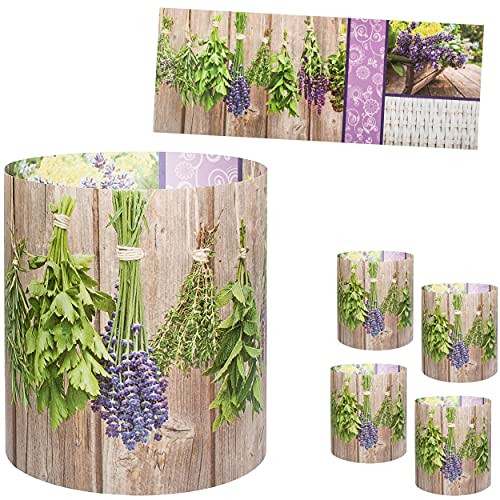 5 Stück - kleine Tischlichter Motiv frei wählbar Lavendel - Kräuter - Blumen & Blüten 10 cm - Licht - für Teelichter/Batterie LED Lichter & Kerzen - W.. von alles-meine.de GmbH