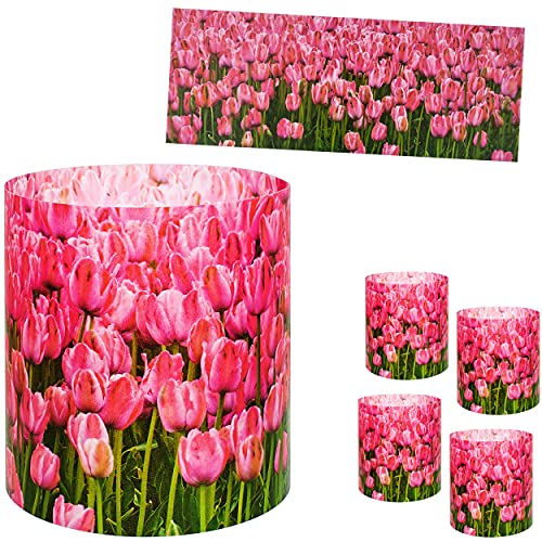 5 Stück - kleine Tischlichter Motiv frei wählbar Tulpen - Blumen & Blüten 10 cm - Licht - für Teelichter/Batterie LED Lichter & Kerzen - Windlicht - T.. von alles-meine.de GmbH