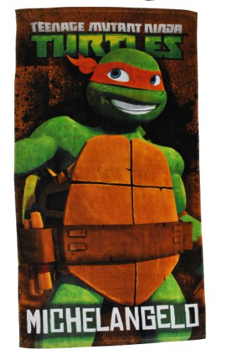 alles-meine.de GmbH Badetuch Turtles 70 cm * 140 cm Handtuch Strandtuch Baumwolle - Michelangelo Schildkröten Teenage Mutant Ninja Turtle Jungen 70x140 für Kinder Badehandtuch von alles-meine.de GmbH