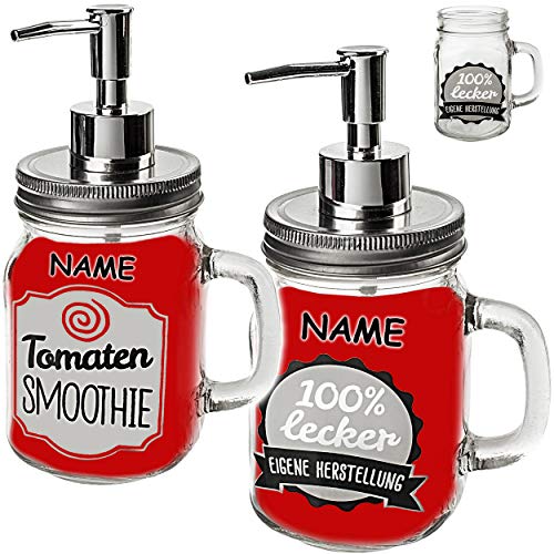 alles-meine.de GmbH Ketchup & Senf - Spender mit Pumpe lustiger Spruch inkl. Name - 420 ml - für Sauce/Saucenspender - Ketchupglas groß - Flasche Ketschupspender Pumpspende.. von alles-meine.de GmbH