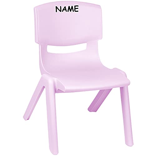 alles-meine.de GmbH Kinderstuhl/Stuhl Farbe wählbar Flieder/helles lila - violett - inkl. Name - Plastik - bis 100 kg belastbar/kippsicher - für INNEN & AUßEN - 0-99 von alles-meine.de GmbH