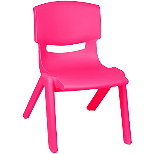 Kinderstuhl/Stuhl Farbe wählbar pink/kräftiges rosa - Plastik - bis 100 kg belastbar/kippsicher - für INNEN & AUßEN - 0-99 Jahre - stapelbar - Gar.. von alles-meine.de GmbH