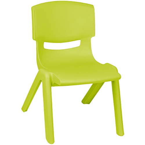 Kinderstuhl/Stuhl - Farbwahl - grün - apfelgrün - Plastik - bis 100 kg belastbar/kippsicher - für INNEN & AUßEN - 0-99 Jahre - stapelbar - Garten - Kind.. von alles-meine.de GmbH