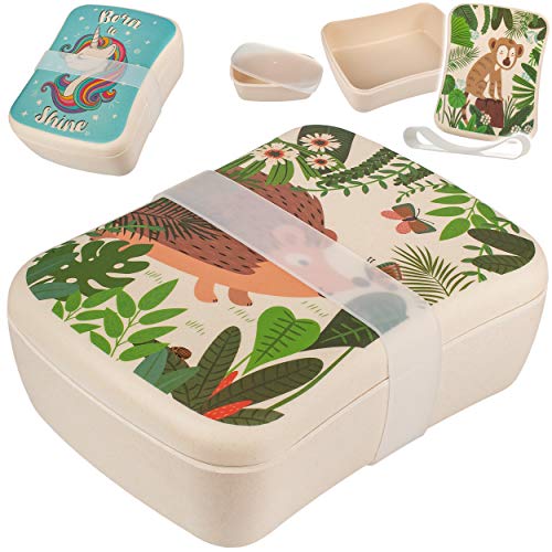 alles-meine.de GmbH Lunchbox/Brotdose Motivwahl Tiere - BPA frei - mit extra Einsatz/herausnehmbares Fach - mit Gummiband - Brotbüchse - Küche Essen - für Erwachsene & Ki.. von alles-meine.de GmbH