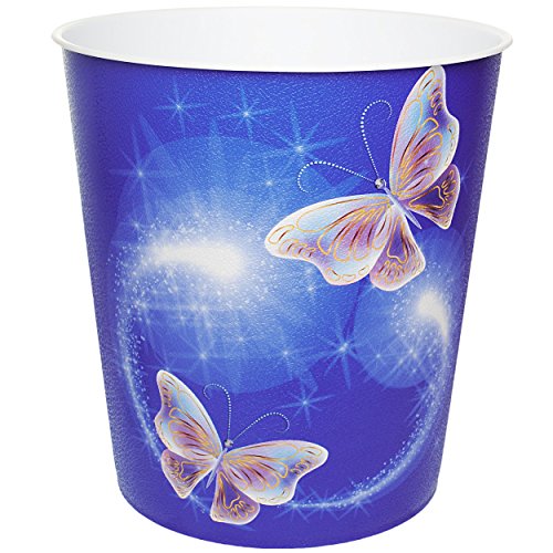 alles-meine.de GmbH Papierkorb/Behälter - Bunte Schmetterlinge - 10 Liter - aus Kunststoff - Mülleimer/Eimer - Aufbewahrungsbox für Kinder/Büro - Mädchen & Jungen - ABF.. von alles-meine.de GmbH