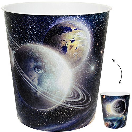 alles-meine.de GmbH Papierkorb/Behälter - Weltraum - Planeten/Erde - Mond - 10 Liter - aus Kunststoff - Mülleimer/Eimer - Aufbewahrungsbox für Kinder/Büro - Jungen - .. von alles-meine.de GmbH