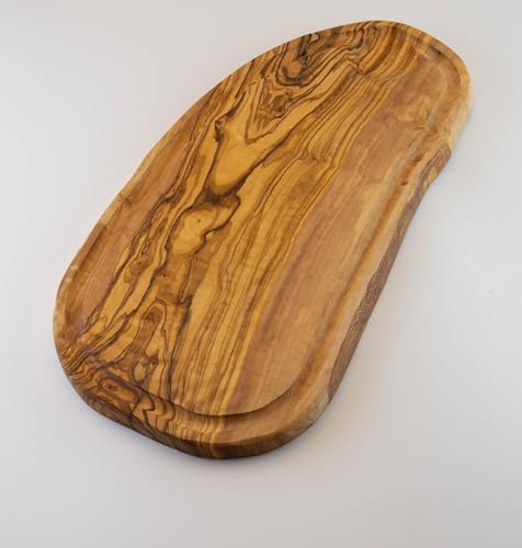 allesOlive | Tranchierbrett rustikal aus Olivenholz | Design und Größe des Tranchierbrett ist individuell und somit ein Unikat. Größe 35-40 cm, Größe 35-40 cm von allesOlive